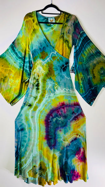 Large/XL ( could fit 2xl) High Vibration Wrap Maxi Dress (56")