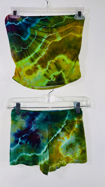 Medium Built in Bra top & Festival booty shorts one size set