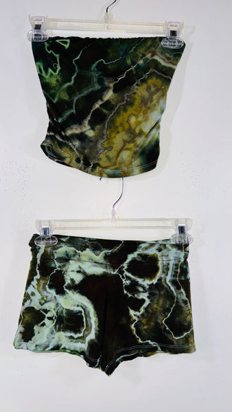 XS Built in Bra top & Festival booty shorts one size set