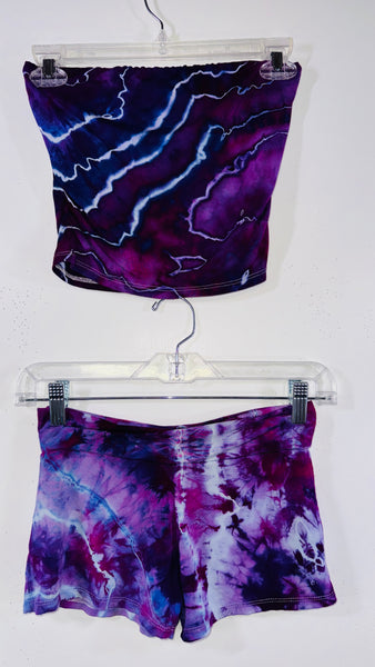 Small Built in Bra top & Festival booty shorts one size set