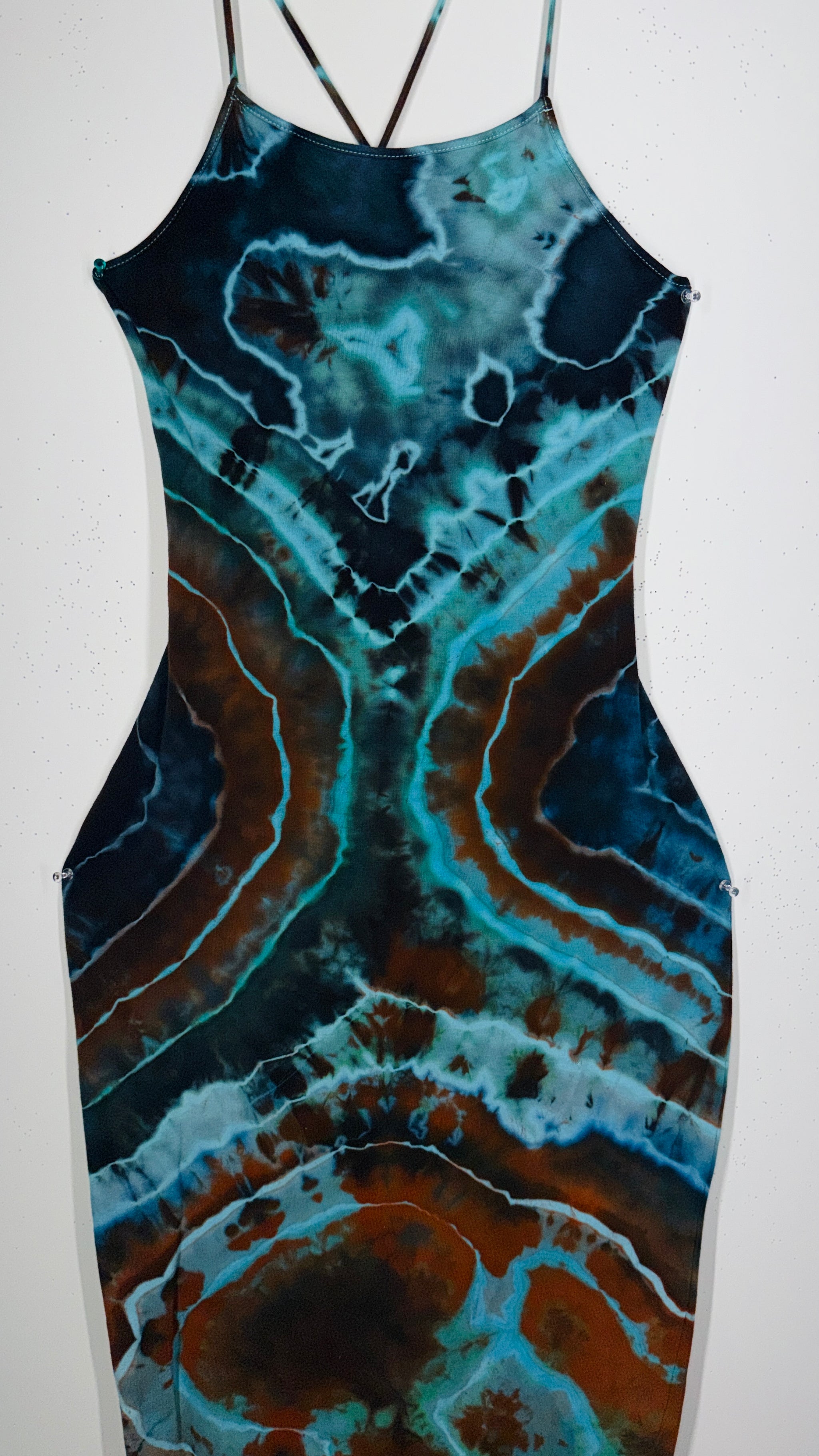 slim fit dress slacks Nova Mesh Long Sleeve Tie Dye Maxi Dress – Disturbia main image 1