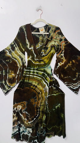 Large/XL ( could fit 2xl) High Vibration Wrap Maxi Dress (52")