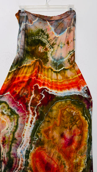 LARGE Earth Mother Strapless Tube Pocket Dress