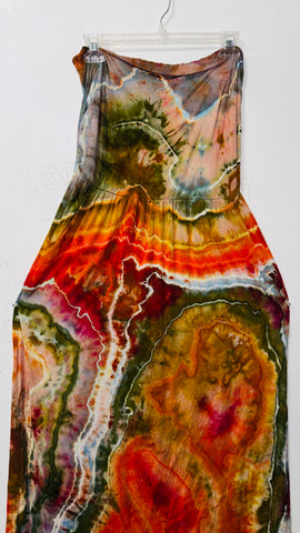 LARGE Earth Mother Strapless Tube Pocket Dress