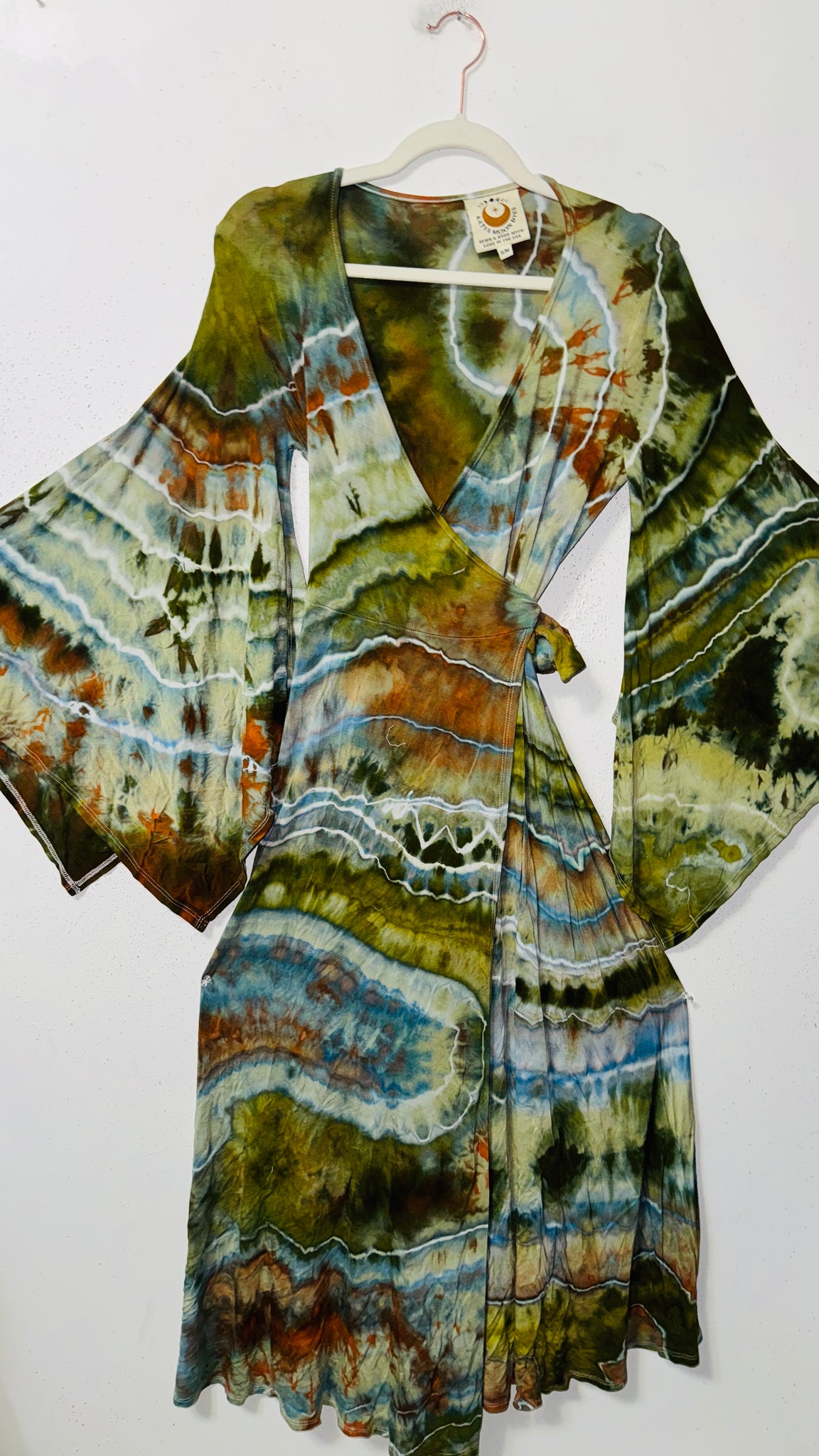 Small/Medium ( could fit large) High Vibration Wrap Maxi Dress (48" long)