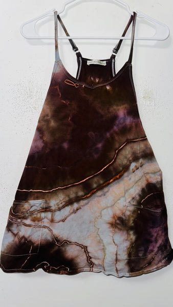 Medium Play Date Dress with pockets and built in romper