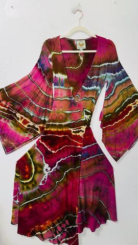 Large/XL ( could fit 2xl) High Vibration Wrap Maxi Dress (52")