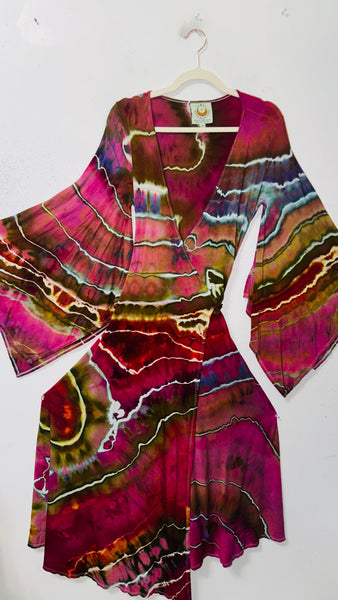 Large/XL ( could fit 2xl) High Vibration Wrap Maxi Dress (52")