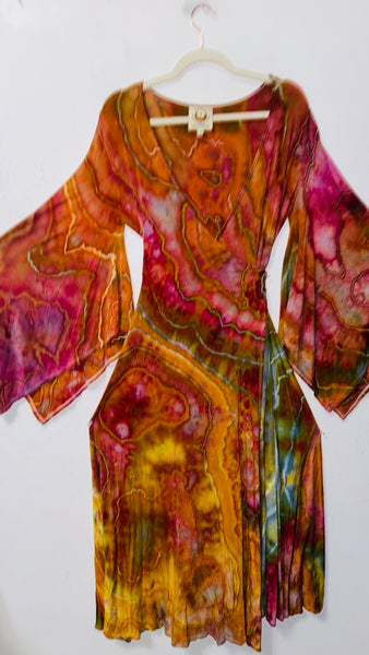 Large/XL ( could fit 2xl) High Vibration Wrap Maxi Dress (52")