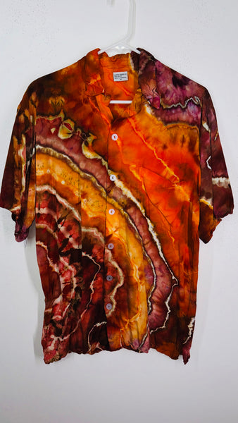 Small  Loose button down men's shirt discounted please read