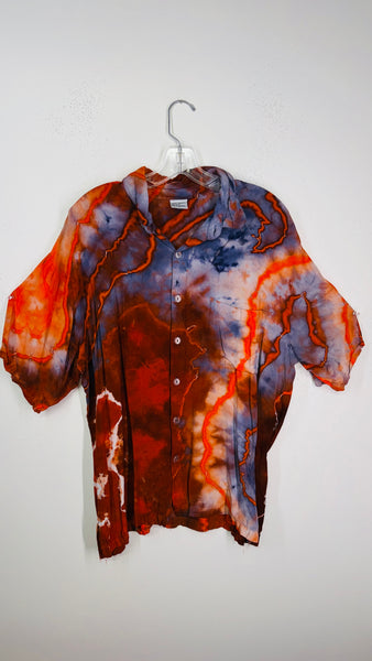 Large  Loose button down men's shirt