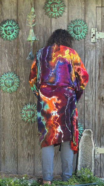 One Size fits up to 6XL Kimono w/ sash and pockets, unisex!