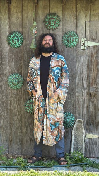 One Size fits up to 6XL Kimono w/ sash and pockets, unisex!