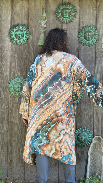 One Size fits up to 6XL Kimono w/ sash and pockets, unisex!