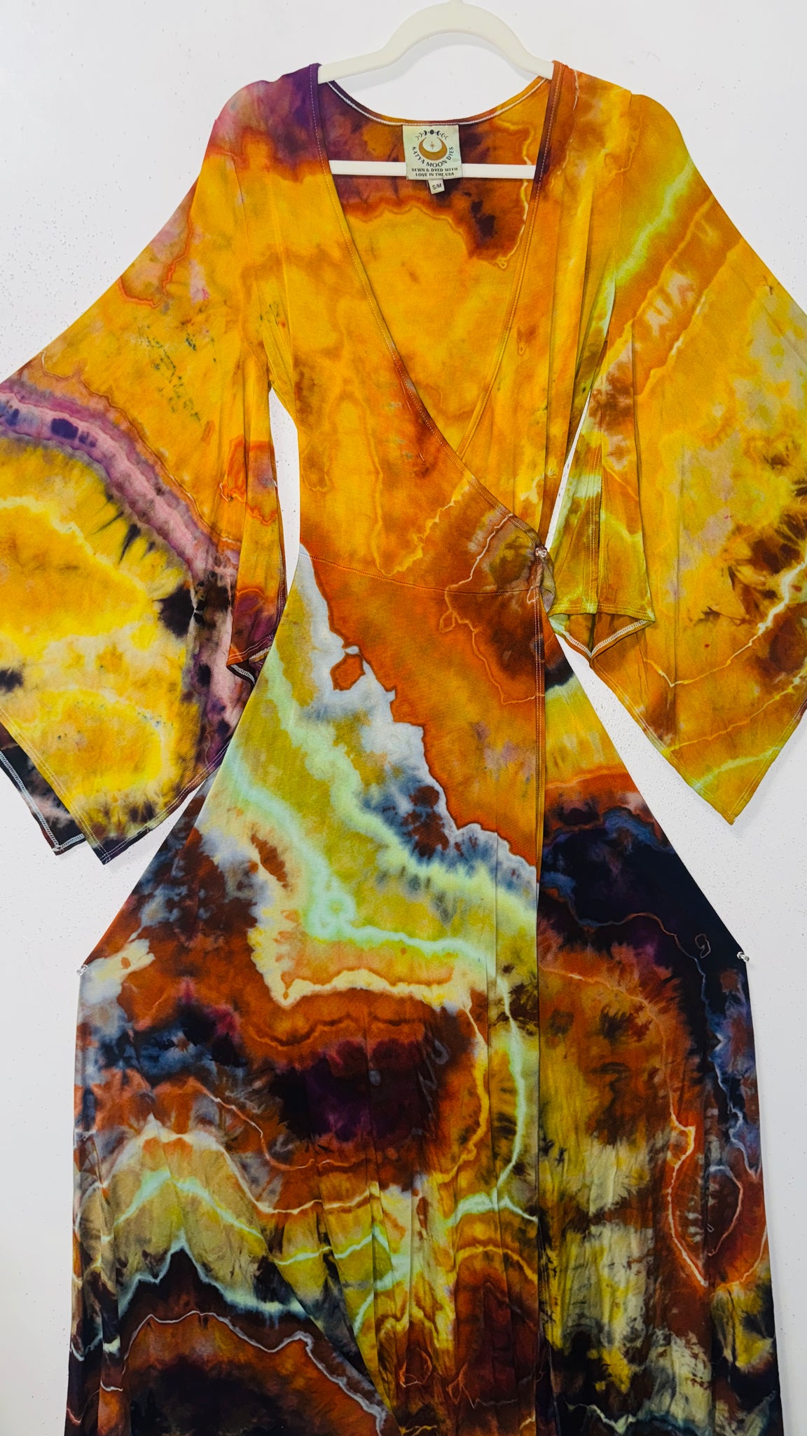 Small/Medium ( could fit large) High Vibration Wrap Maxi Dress (56" long)