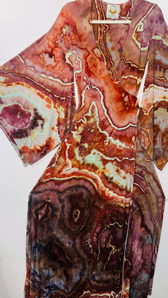 Small/Medium ( could fit large) High Vibration Wrap Maxi Dress (56" long)