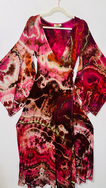 Large/XL ( could fit 2xl) High Vibration Wrap Maxi Dress (56")