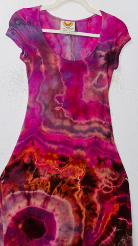 Medium Grounded Cap sleeve Slit Dress