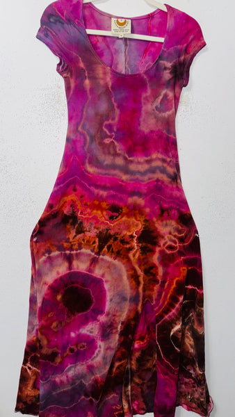 Medium Grounded Cap sleeve Slit Dress