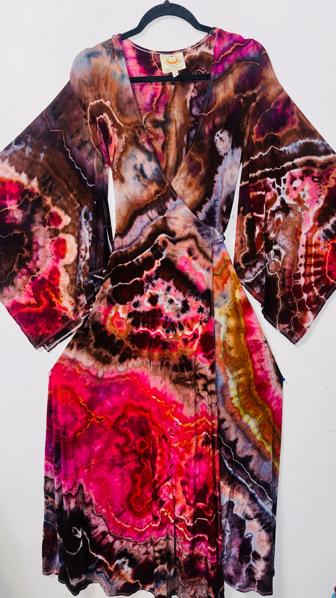 Small/Medium ( could fit large) High Vibration Wrap Maxi Dress (56" long)