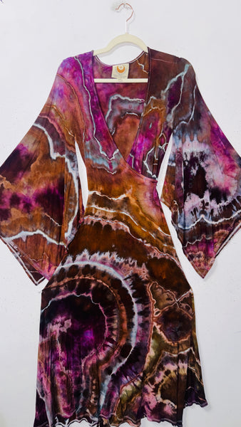 Small/Medium ( could fit large) High Vibration Wrap Maxi Dress (56" long)