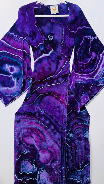Small/Medium ( could fit large) High Vibration Wrap Maxi Dress (56" long)