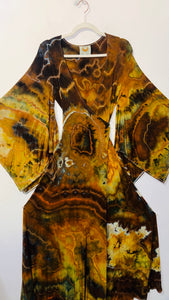 Small/Medium ( could fit large) High Vibration Wrap Maxi Dress (56" long)