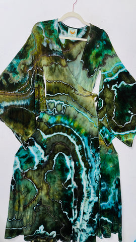 Large/XL ( could fit 2xl) High Vibration Wrap Maxi Dress (56")