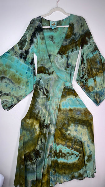 Large/XL ( could fit 2xl) High Vibration Wrap Maxi Dress (56")