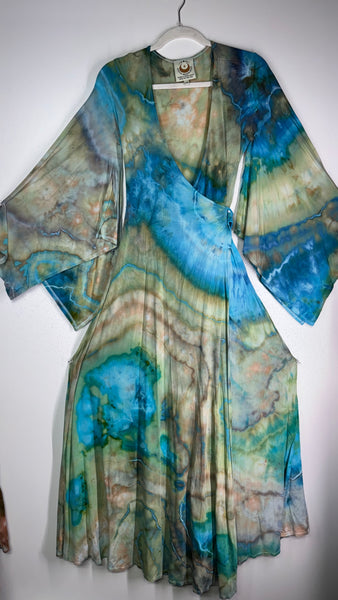 Large/XL ( could fit 2xl) High Vibration Wrap Maxi Dress (56")
