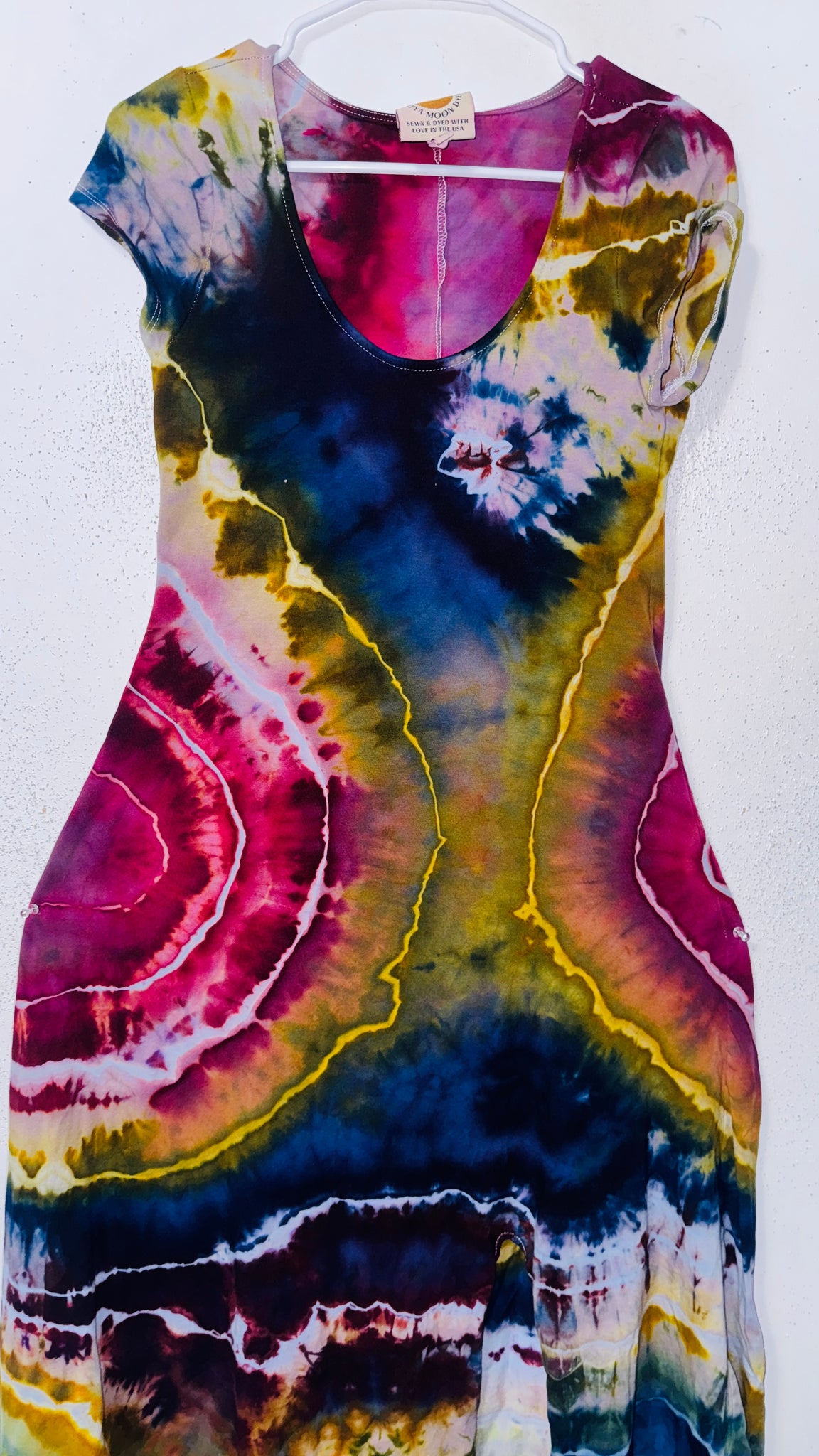 XL Grounded Cap Sleeve Slit Dress