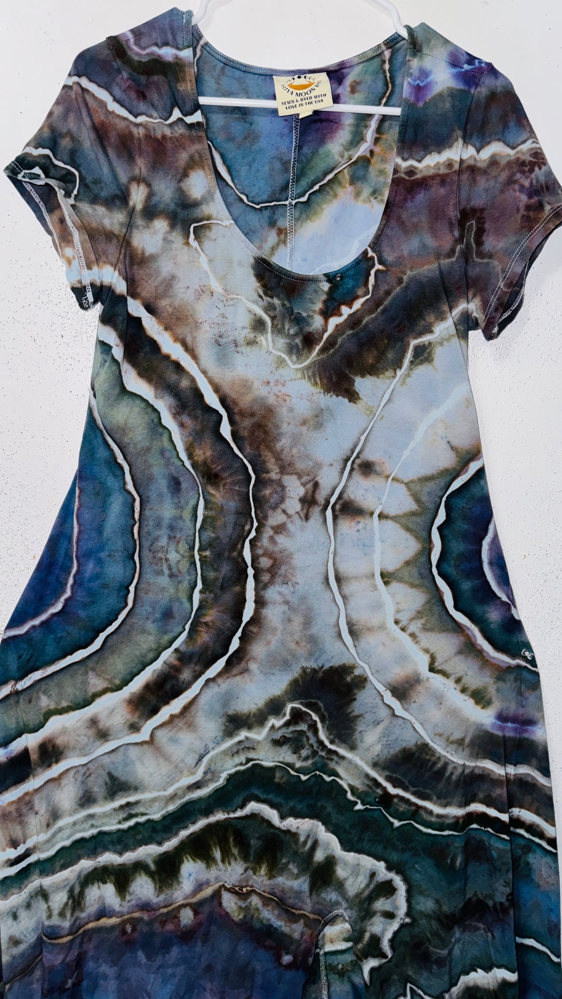 2XL Grounded Cap Sleeve Slit Dress