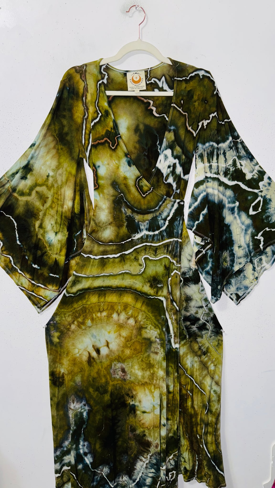 Large/XL ( could fit 2xl) High Vibration Wrap Maxi Dress (56")