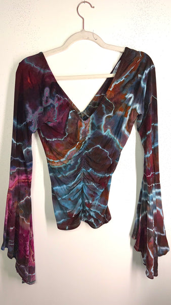 Ripple Bell Sleeve Cinch top medium
