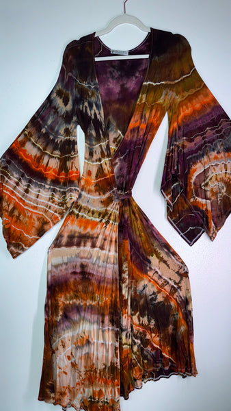 Small/Medium ( could fit large) High Vibration Wrap Maxi Dress (52" long)