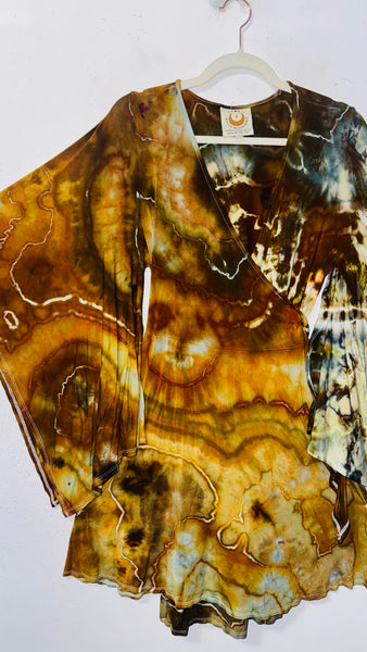 2xl/3xl High Vibration wrap MINI dress (could fit 4xl) 37"