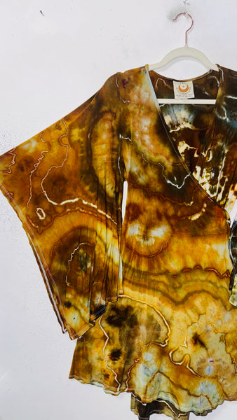 2xl/3xl High Vibration wrap MINI dress (could fit 4xl) 37"