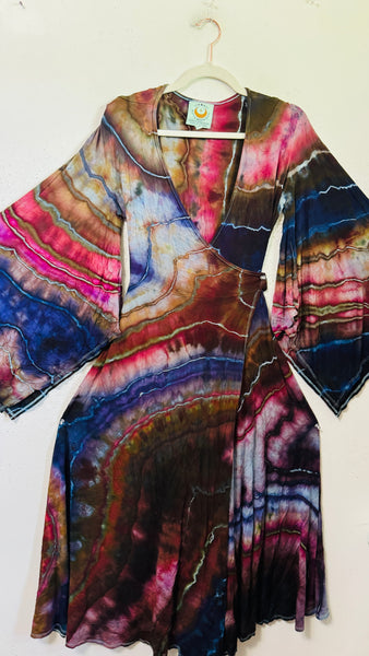 Large/XL ( could fit 2xl) High Vibration Wrap Maxi Dress (52")