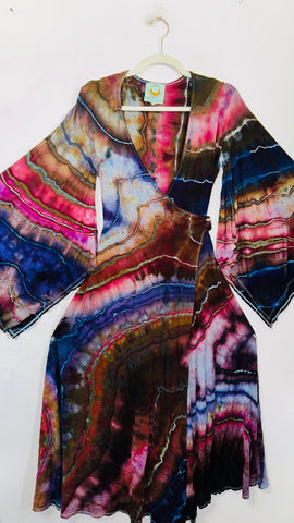 Large/XL ( could fit 2xl) High Vibration Wrap Maxi Dress (52")