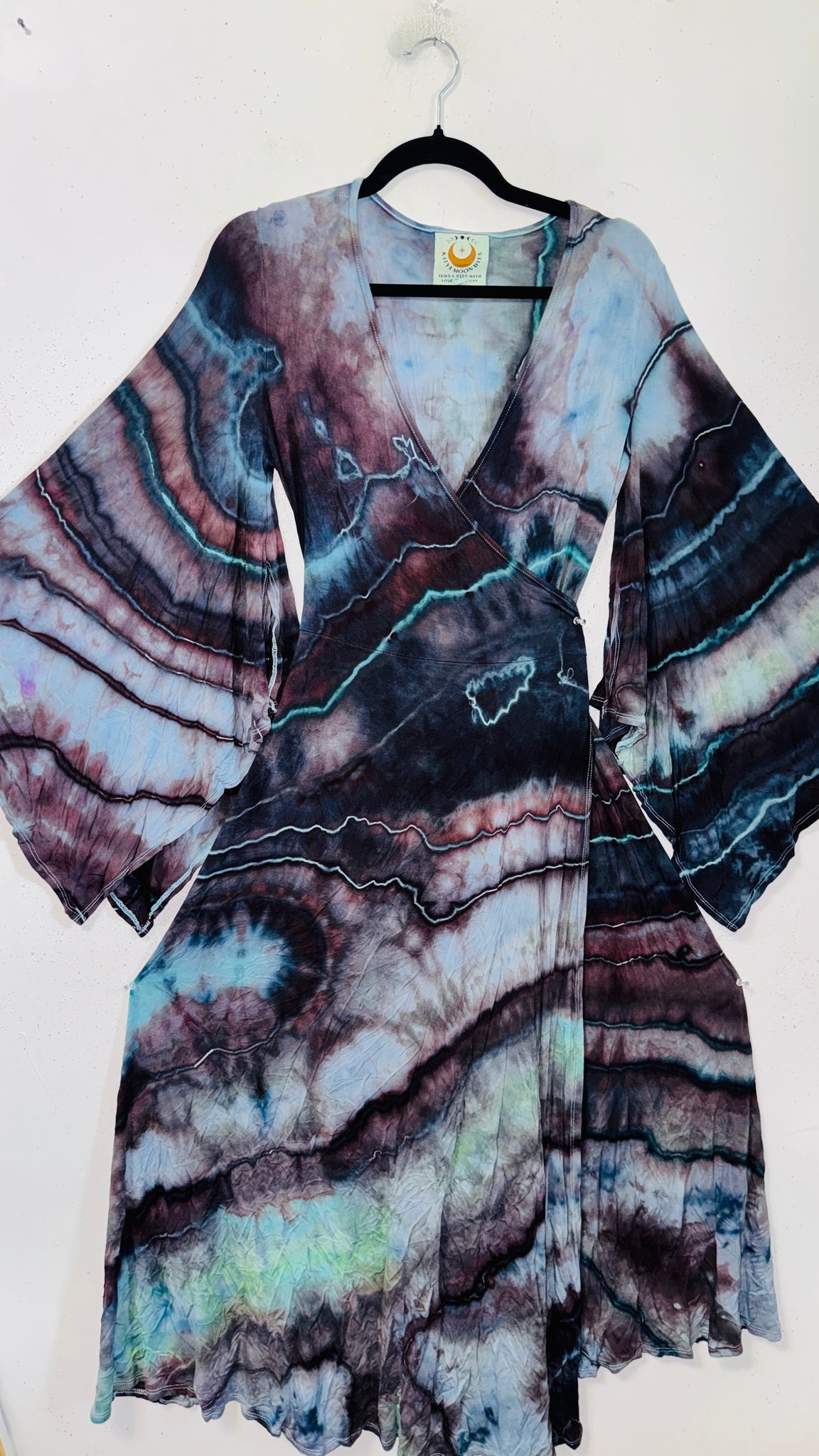 Large/XL ( could fit 2xl) High Vibration Wrap Maxi Dress (52")