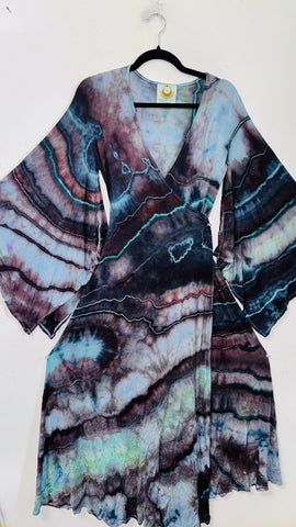 Large/XL ( could fit 2xl) High Vibration Wrap Maxi Dress (52")