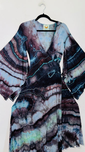 Large/XL ( could fit 2xl) High Vibration Wrap Maxi Dress (52")