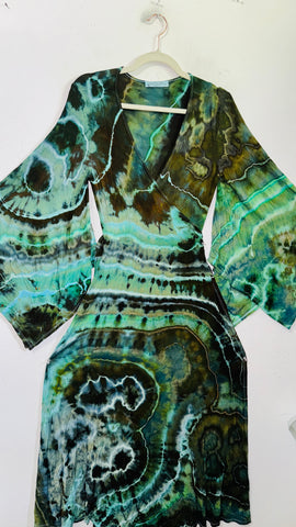 Large/XL ( could fit 2xl) High Vibration Wrap Maxi Dress (54")