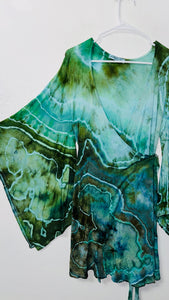 2xl/3xl High Vibration wrap MINI dress (could fit 4xl) 37"