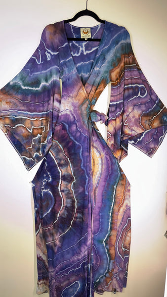 Small/Medium ( could fit large) High Vibration Wrap Maxi Dress (56" long)
