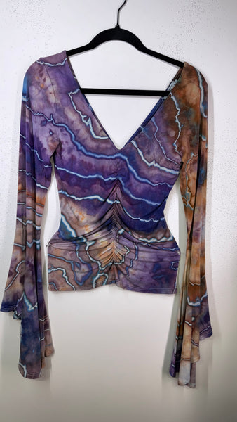 Ripple Bell Sleeve Cinch top medium