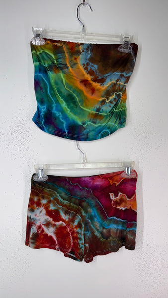 Medium Built in Bra top & Festival booty shorts one size set