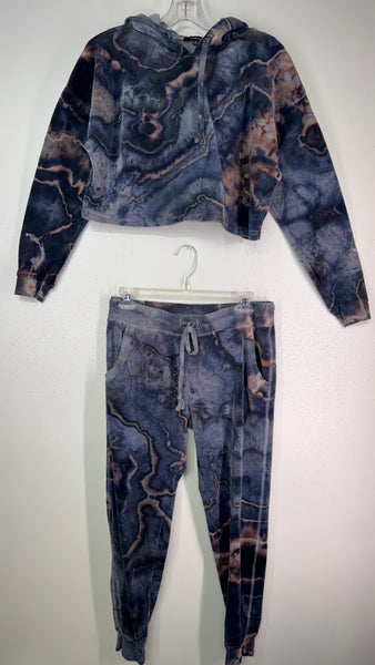Small Velour Joggers & Hoodie Set