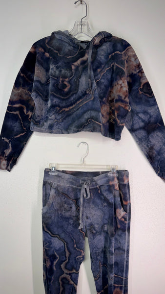 Small Velour Joggers & Hoodie Set