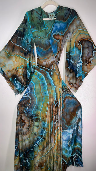 Small/Medium ( could fit large) High Vibration Wrap Maxi Dress (56" long)